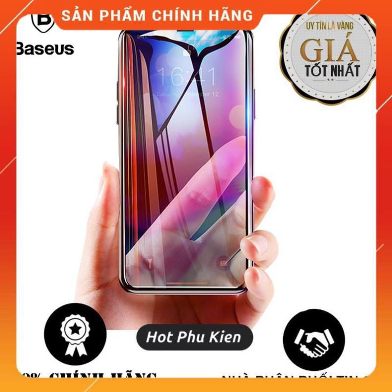 Miếng dán kính cường lực màn hình iPhone X / iPhone XS Baseus mỏng 0.3mm thế hệ mới mặt kính phủ nano