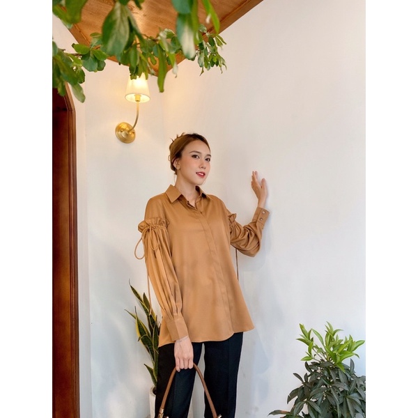 SISTERSISTER - Áo sơ mi thắt nơ tay Ashley