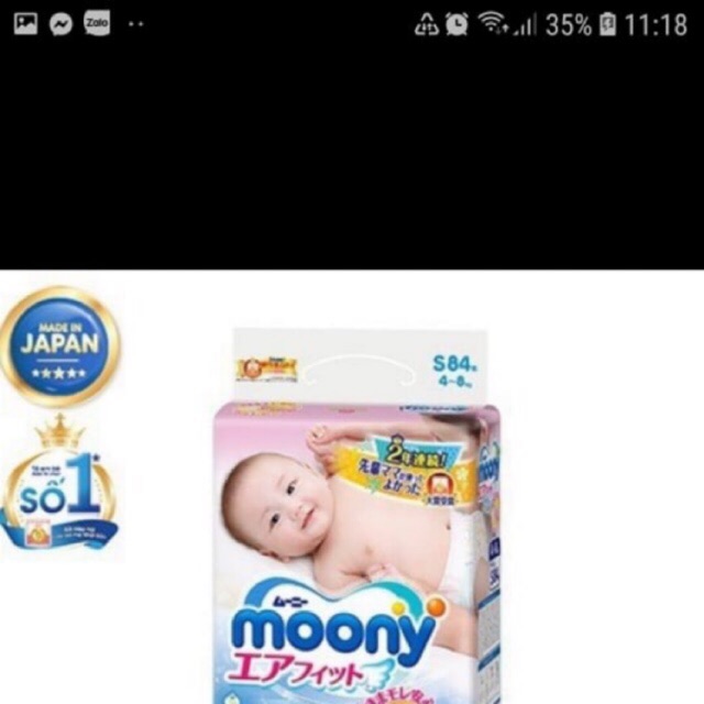 Bỉm Moony dán S84/L54