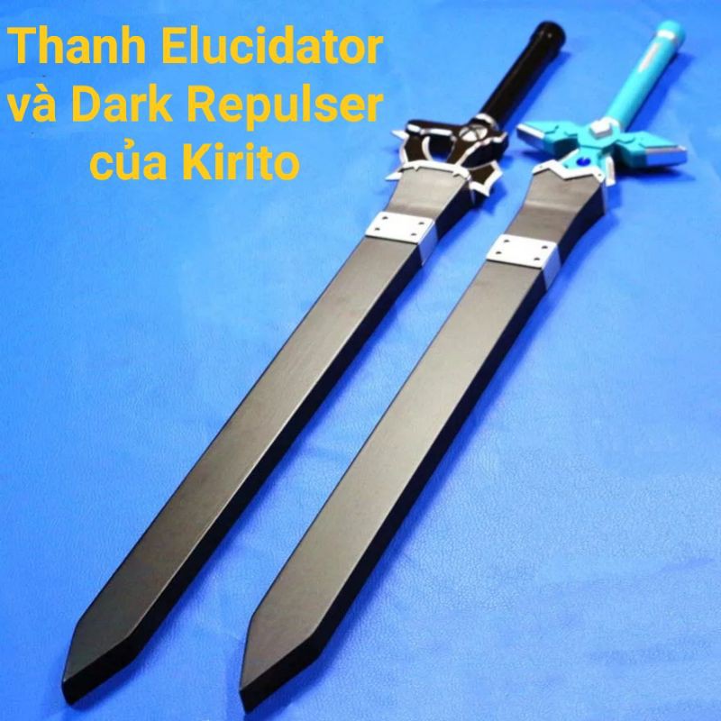 Mô Hình Kirito Thanh Elucidator Và Dark Repulser Cực Kỳ Đẹp Mắt - Tặng Kèm Giá Đỡ