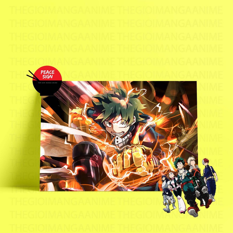 Tấm Postcard giấy 260gsm cao cấp HỌC VIỆN ANH HÙNG MY HERO ACADEMIA anime chibi ảnh đẹp nhiều mẫu