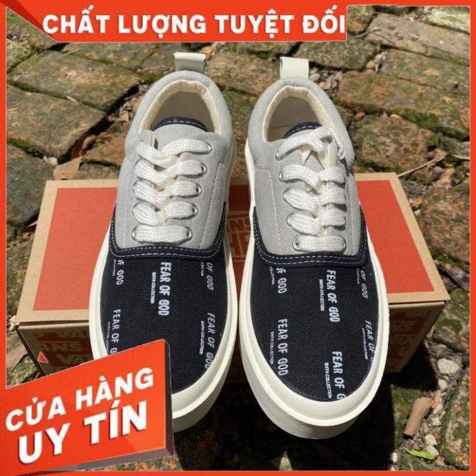 [Freeship+Box+Bill] Giày Thể Thao 𝐕𝐀𝐍𝐒 Fear Of God FOG đen trắng Tăng Chiều Cao nam nữ cao cấp 2021 Hot Trend