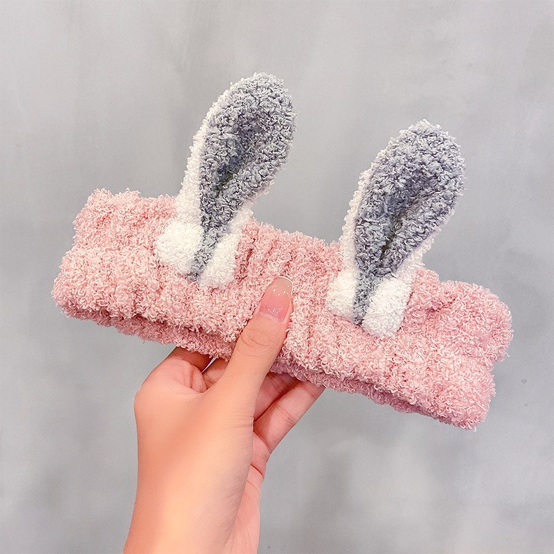 Băng Đô Tuban, Bờm Rửa Mặt Tai Thỏ 3D Cho Nữ HotTrend Xu Hướng Mới