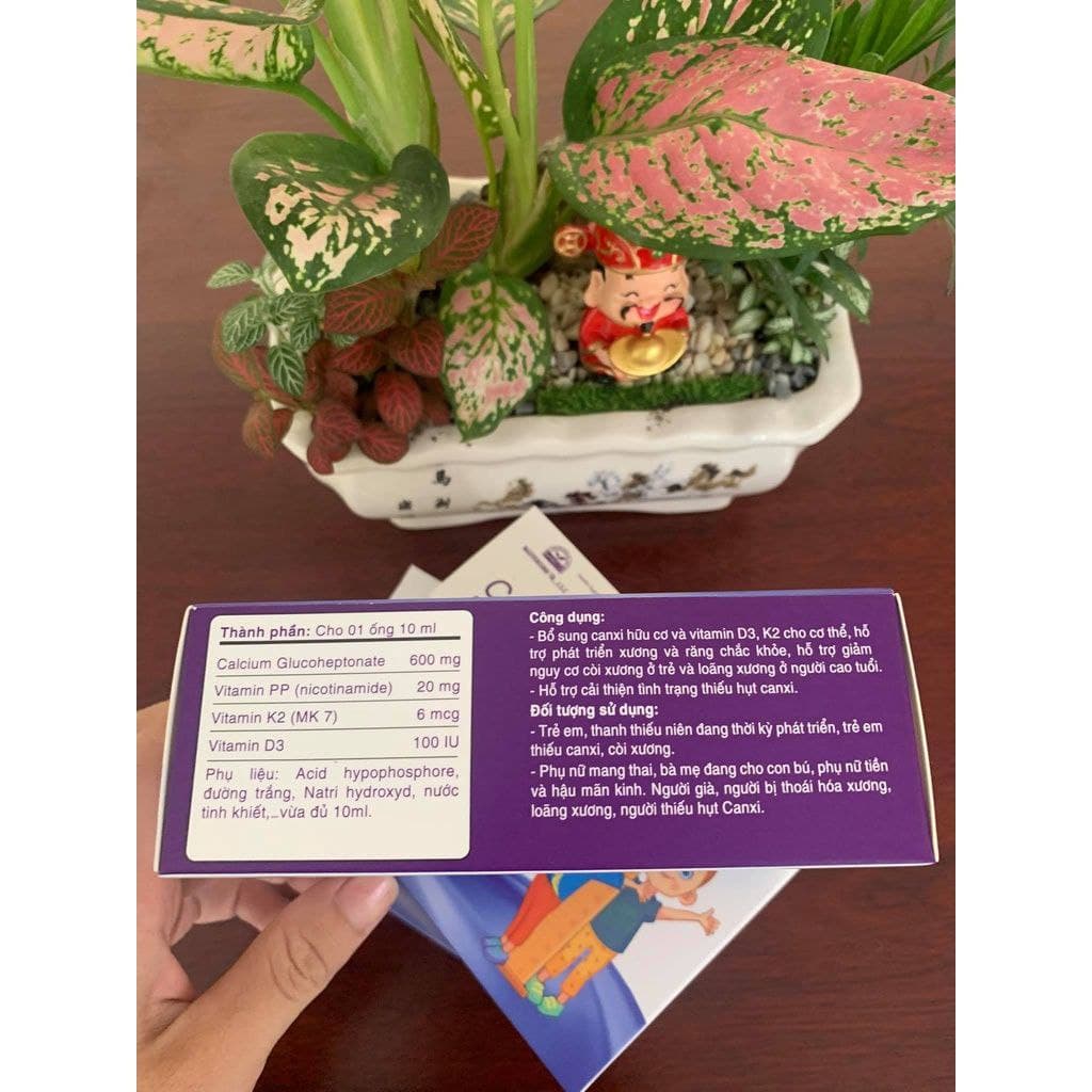CALCIUM KID LIFE bổ sung  K2, D3 - Tăng chiều cao, phòng giảm loãng xương, còi xương. Chuẩn GMP Bộ Y Tế, hộp 20 ống.