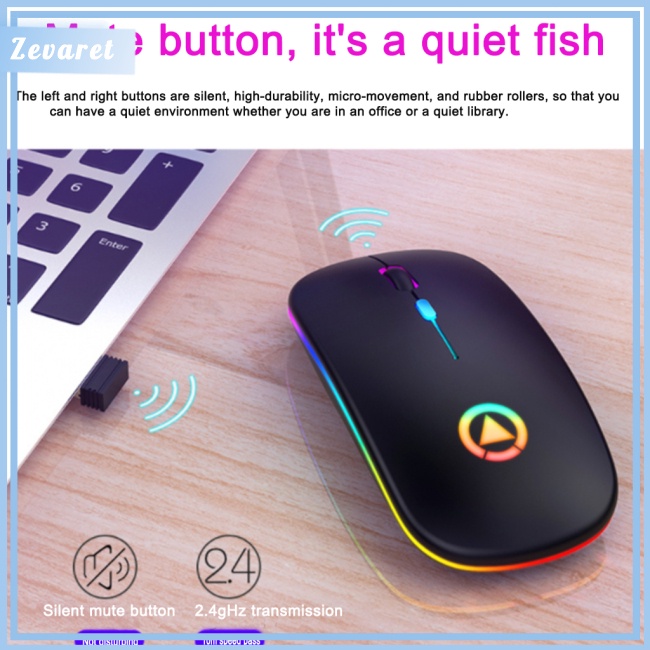 Chuột Quang Không Dây Zevaret 2.4G Cho Pc Laptop