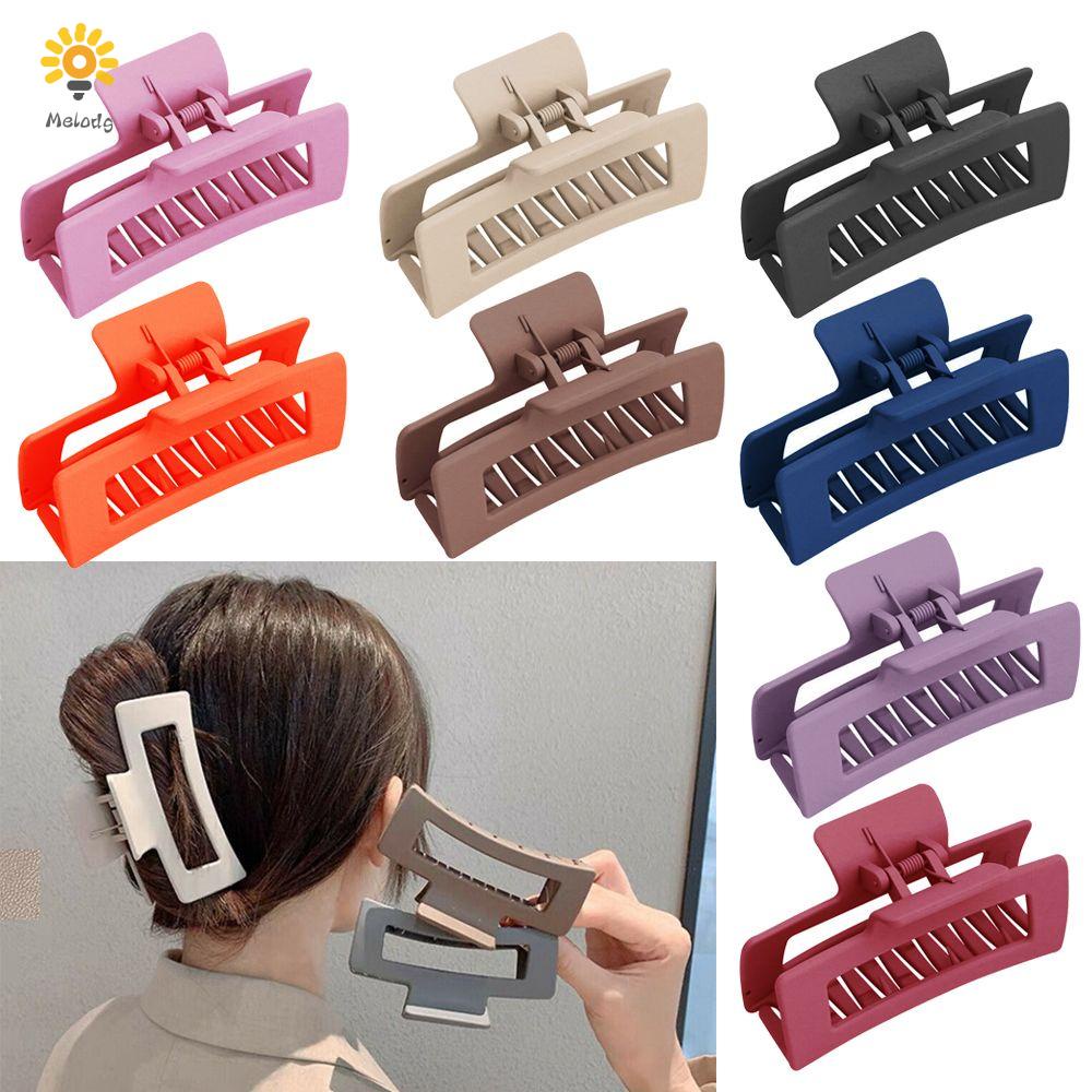 Kẹp Tóc Càng Cua Acrylic Dáng Vuông Nhiều Màu Thời Trang Cho Nữ