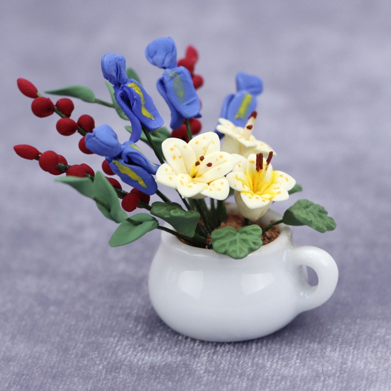 Chậu Cây Bonsai Mini Tỉ Lệ 1 / 12 Dùng Trang Trí Nhà Búp Bê