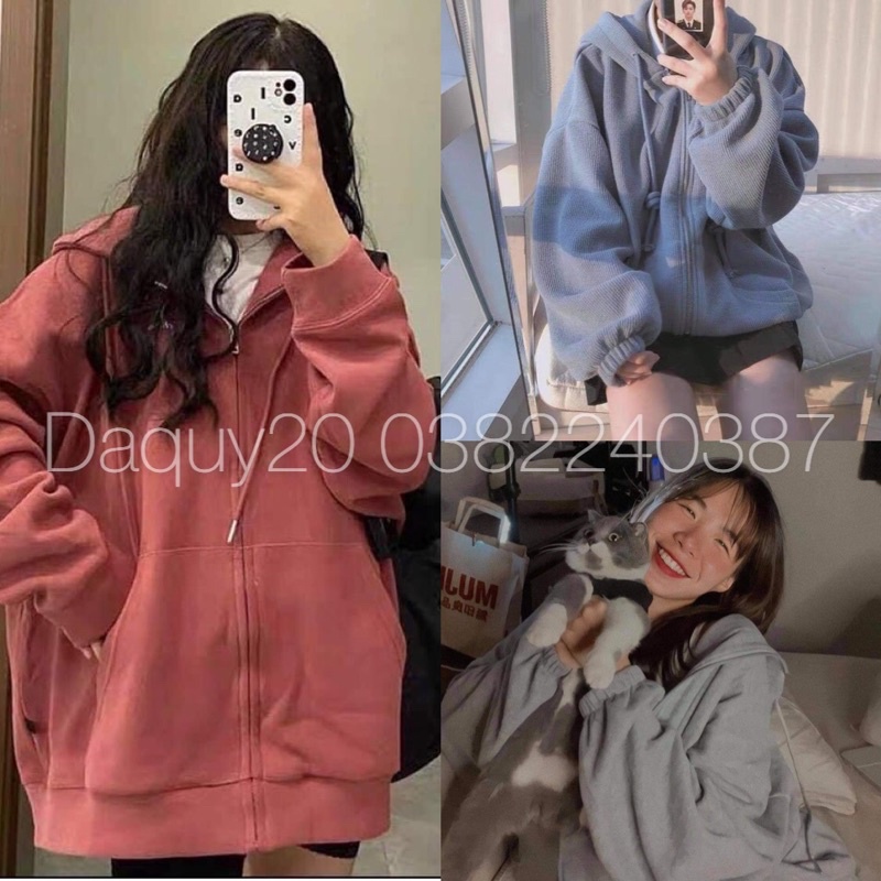 [AONI]Áo khoác nỉ HODIE trơn🌸DAQUY20🌸áo khoác nỉ trơn hotren màu đẹp