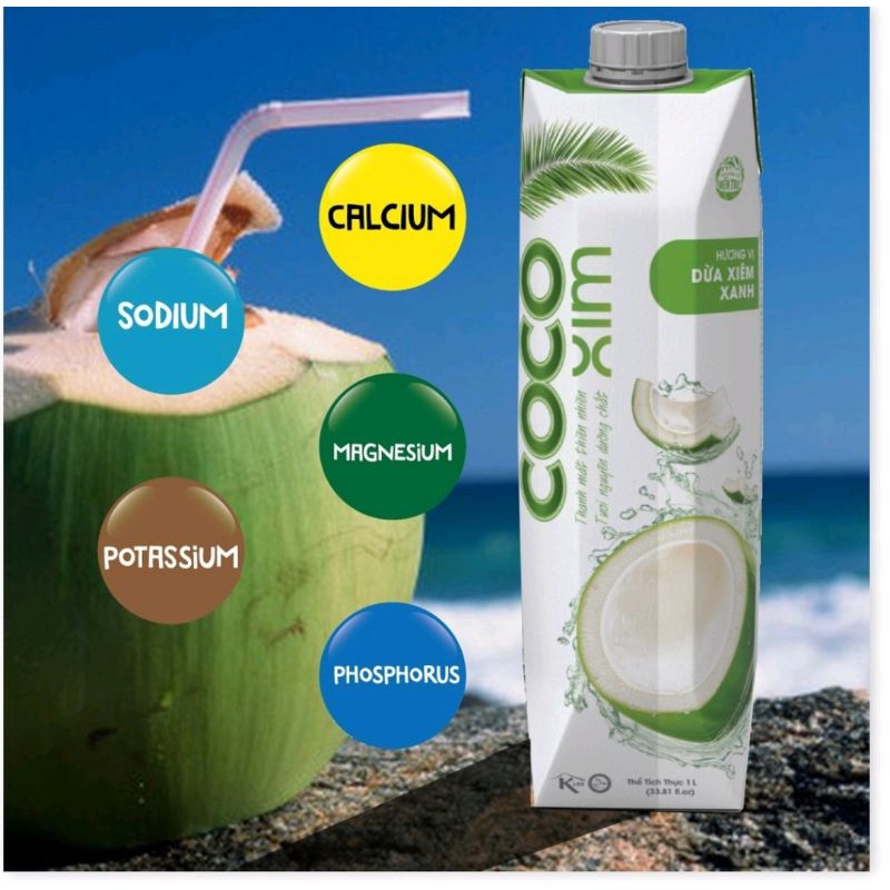 Nước dừa Xiêm xanh/ Xiêm Sen Cocoxim 1L