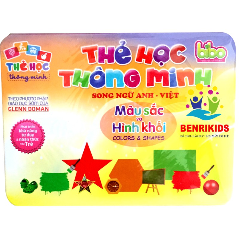 Thẻ Hoc Flashcard Benrikids Chủ Đề Màu Sắc Và Hình Khối Cho Bé