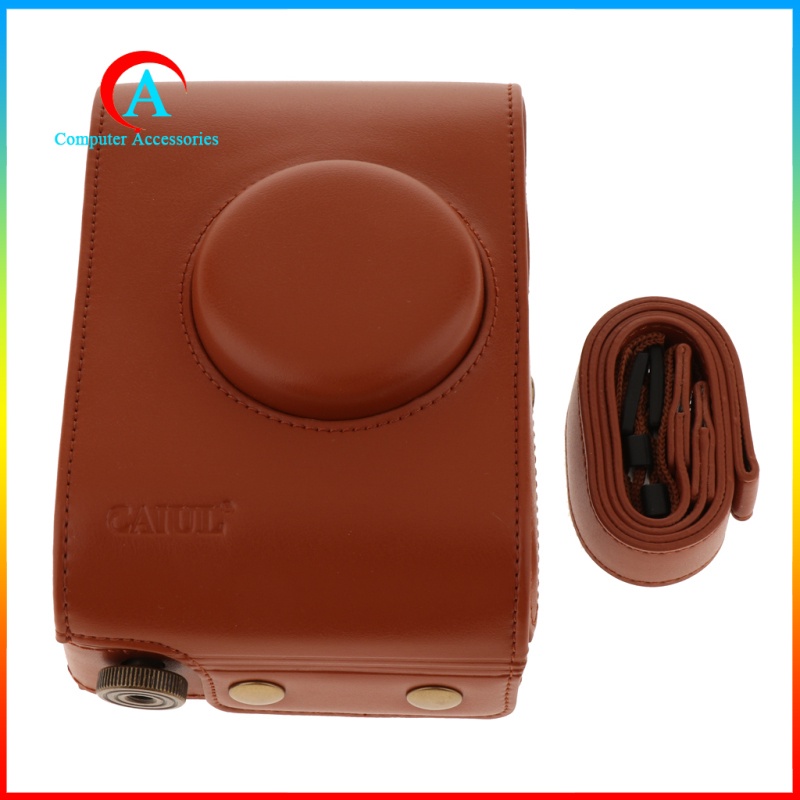 Túi đựng bảo vệ máy ảnh Lomography Lomo màu nâu có dây đeo