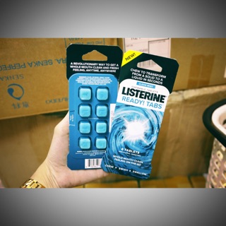 [NHẬP KHẨU MỸ ĐỦ BILL] Kẹo Thơm Miệng Listerine Ready! Tabs Chewable Tablets Clean Mint