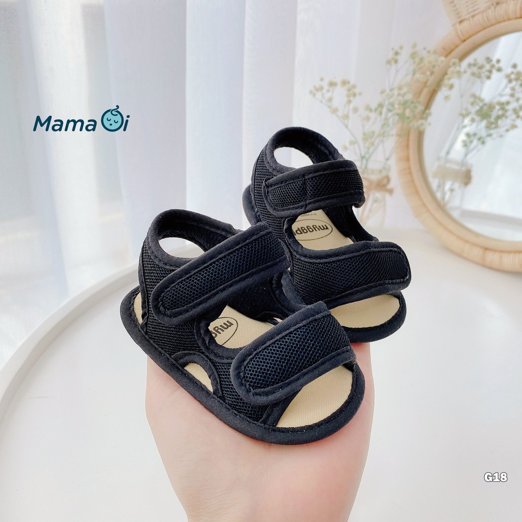 G18 Giày tập đi cho bé giày sandal màu đen đế vải mềm nhẹ êm chân cho bé của Mama Ơi - Thời trang cho bé