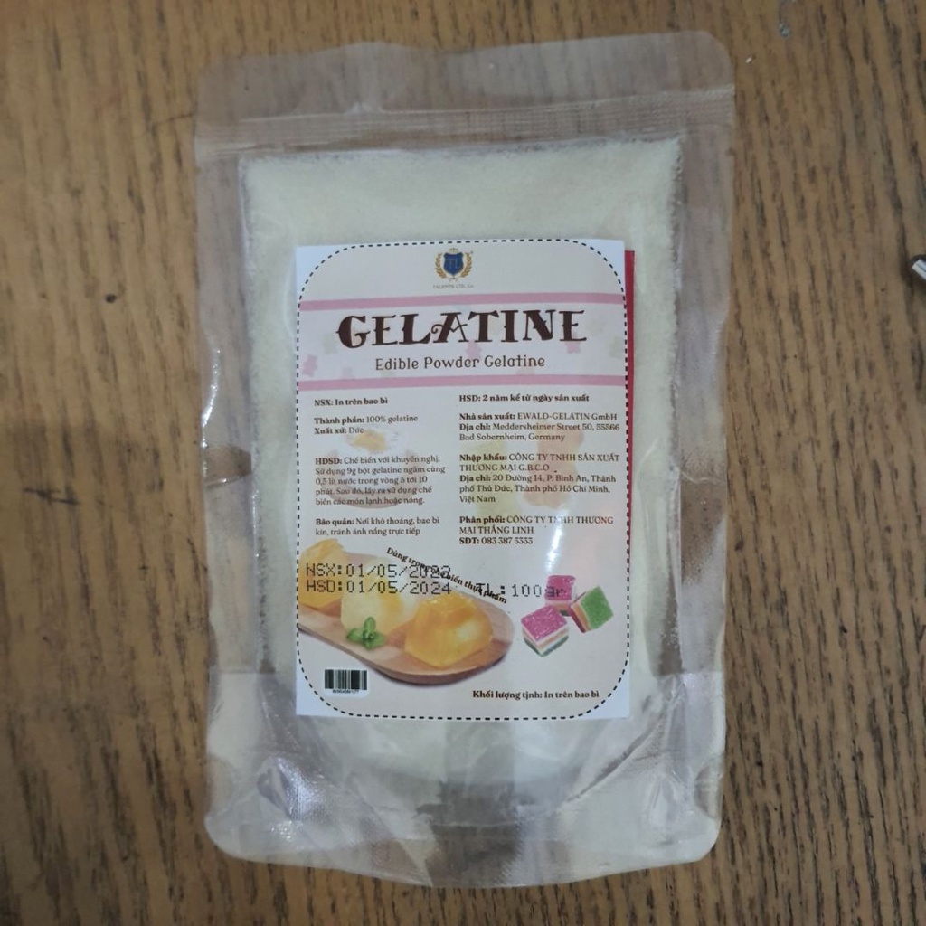 (HT) Bột gelatine đức 100g