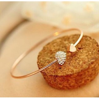 Lắc Tay Trái Tim Nữ [Titan] Đính Đá