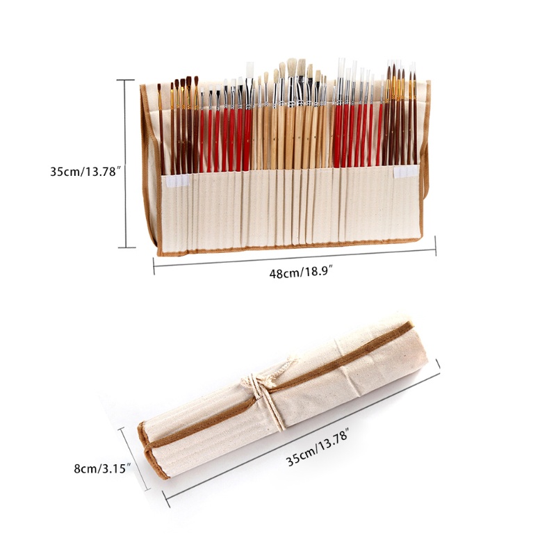 Bộ 38 Cọ Vẽ Tranh Sơn Dầu Chuyên Dụng