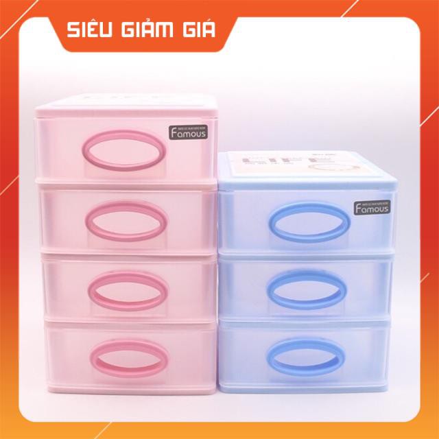 Tủ nhựa mini Famous, tụ nhựa mini đa năng đựng mỹ phẩm, đựng thuốc