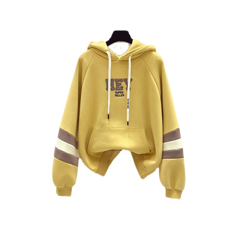 Áo Hoodie Dày Dặn Phối Màu Thời Trang Mới 2022 Cho Nữ