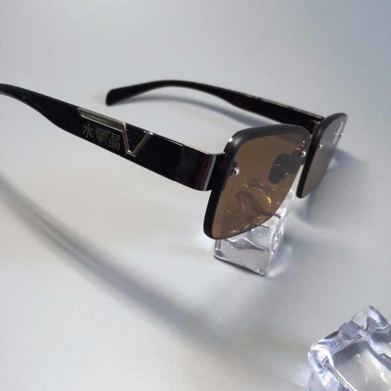Kính râm bảo vệ mắt bằng đá pha lê tự nhiên nam gọng to chống mỏi, bức xạ máy tính cho người trung niên và già