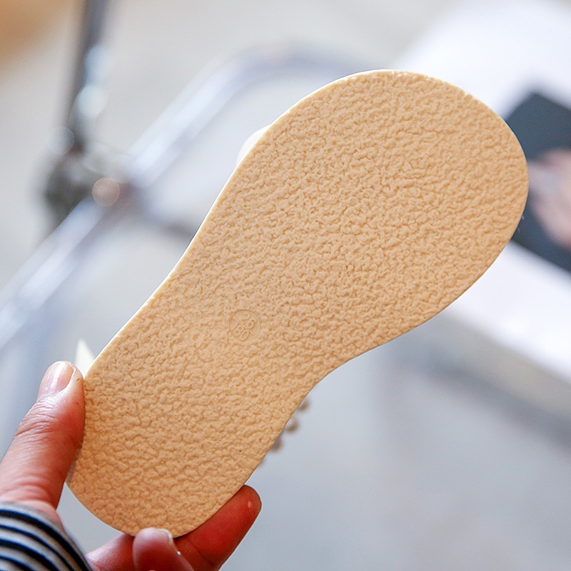 Sandal Đế Mềm Đính Nơ Và Dây Cột Ngọc Trai Thời Trang 2022 Cho Bé Gái Sandal ngọc bé gái