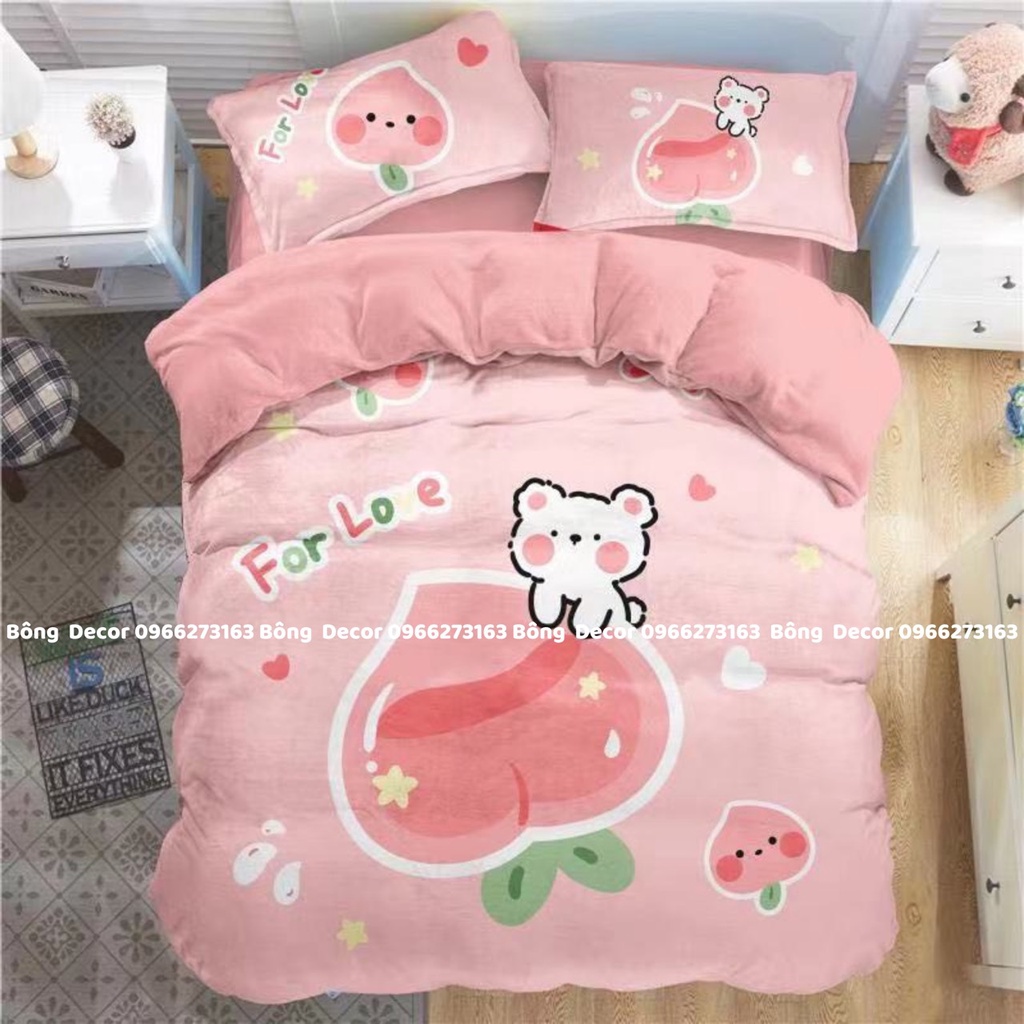 Bộ Chăn Ga Gối Nỉ Nhung 3D Cao Cấp Mẫu Đẹp 2021 ( chat chọn mẫu) | BigBuy360 - bigbuy360.vn