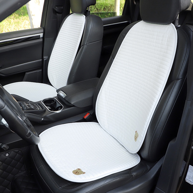 Đệm Lót Ghế Ngồi Xe Hơi Chất Liệu Cotton Thêu Họa Tiết Chú Gấu Dễ Thương Trang Trí Nội Thất