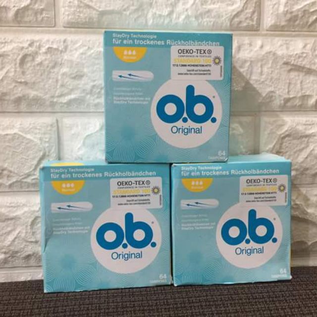 BĂNG VỆ SINH TAMPON O.B DẠNG NÚT