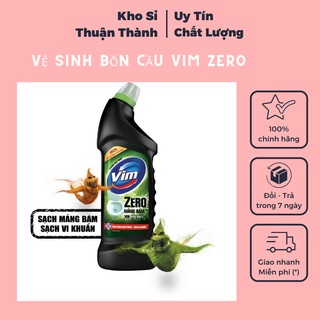 Dung dịch vệ sinh nhà tắm bồn cầu VIM Zero hương chanh Xanh Chai 750ml (KHOSKOSI)
