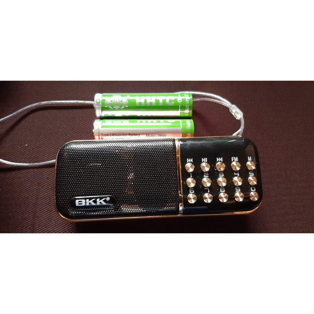 Loa Đọc Thẻ ( Đài Giảng Pháp) BKK-B851 hỗ trợ 2 khe thẻ nhớ - Pin khủng 4400mah (Đen đỏ) kèm 1 sạc 3G mã skuu HX145
