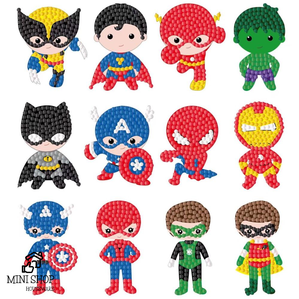 (Sỉ) Tranh Đính Đá Cho Bé, Tranh Đá Tự Đính Tự Làm Sticker DIY Trang Trí, Đồ Thủ Công Cho Bé Nhiều Mẫu