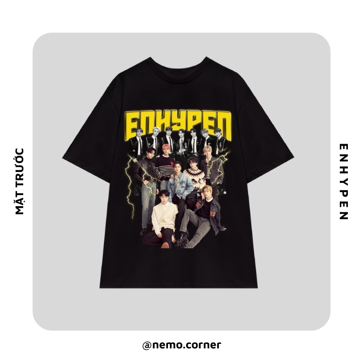 Áo Thun Unisex In Hình Nhóm Nhạc ENHYPEN OT7