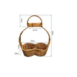 Giỏ trái cây đan lục bình đựng bưởi