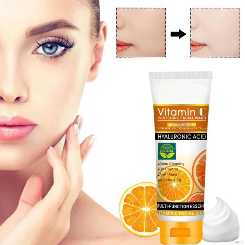 Sữa Rửa Mặt Vitamin C 100g Dưỡng Ẩm Kiềm Dầu Làm Sạch Sâu Chăm Sóc