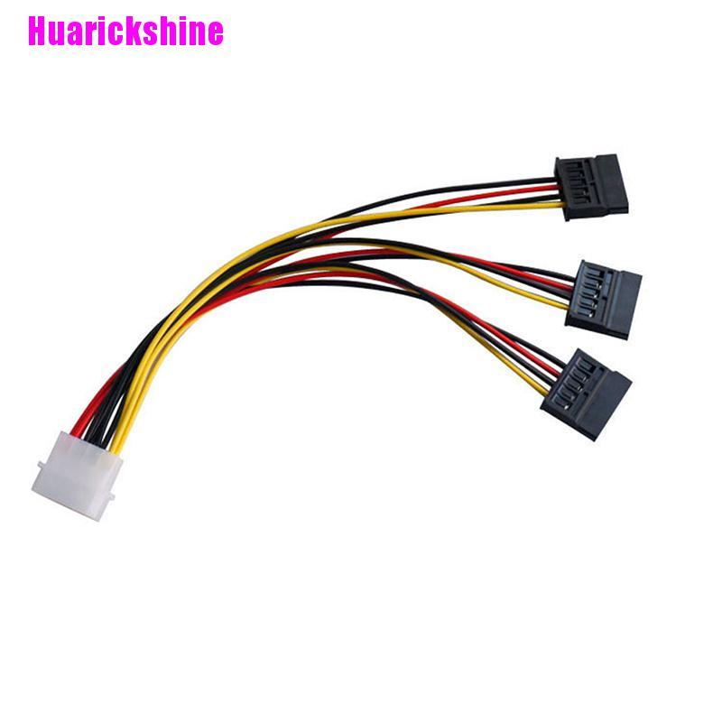 Dây Cáp Nối Dài Chuyển Đổi Nguồn Điện 4 Pin Ide Molex Sang 3 Serial Ata Sata