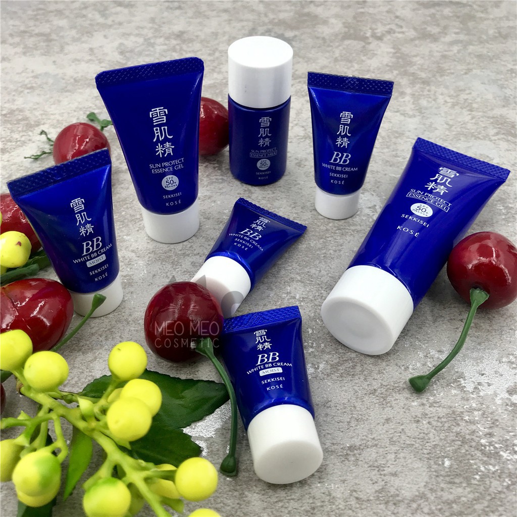 Kose Kem lót da khô BB Trắng da White BB Moist Cream Tone Sáng 01 SPF 40 PA+++ - 6g- Cam Kết Chính Hãng