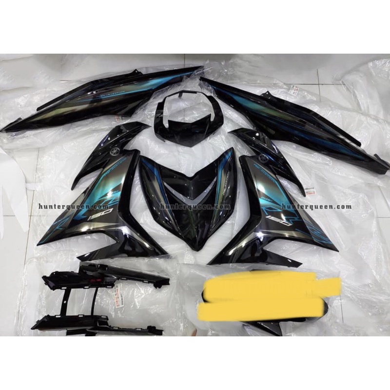 ( Quí khách vui lòng mang ra tiệm cho thợ dán ) exciter 150 Xanh đen Candy