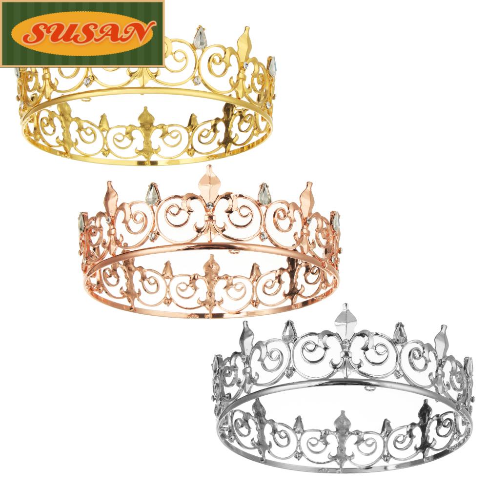 Vương miện Phụ kiện kim cương hợp kim Tiara dành cho nam