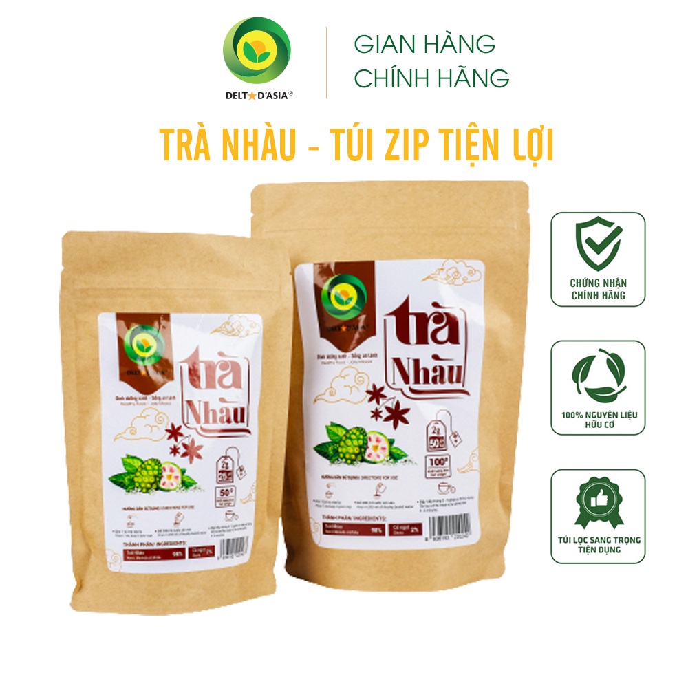 TRÀ NHÀU – Tăng cường miễn dịch thương hiệu cao cấp Delta D'Asia túi zip