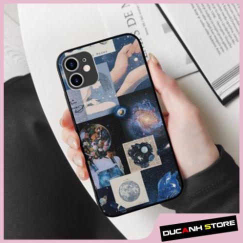 Ốp lưng iphone SAMSUNG universe and planet collage art op art lưng nhám  cho các dòng iPhone PAP20210820