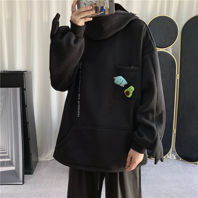 Áo Hoodie Dáng Rộng Họa Tiết Ếch Cá Thời Trang Nam Trẻ Trung #5
