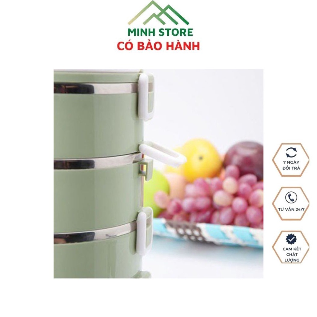 Hộp Đựng Cơm Cặp Lồng Cơm Giữ Nhiệt Lúa Mạch Ruột Inox