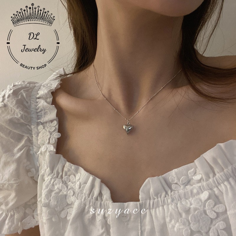 Vòng cổ tim - dây chuyền nữ tính - vòng cỗ nữ xinh xắn DL.Jewelry