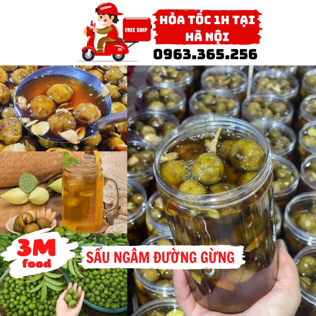Sấu ngâm đường gừng hũ 1.2kg gọn đẹp  3M food Dr