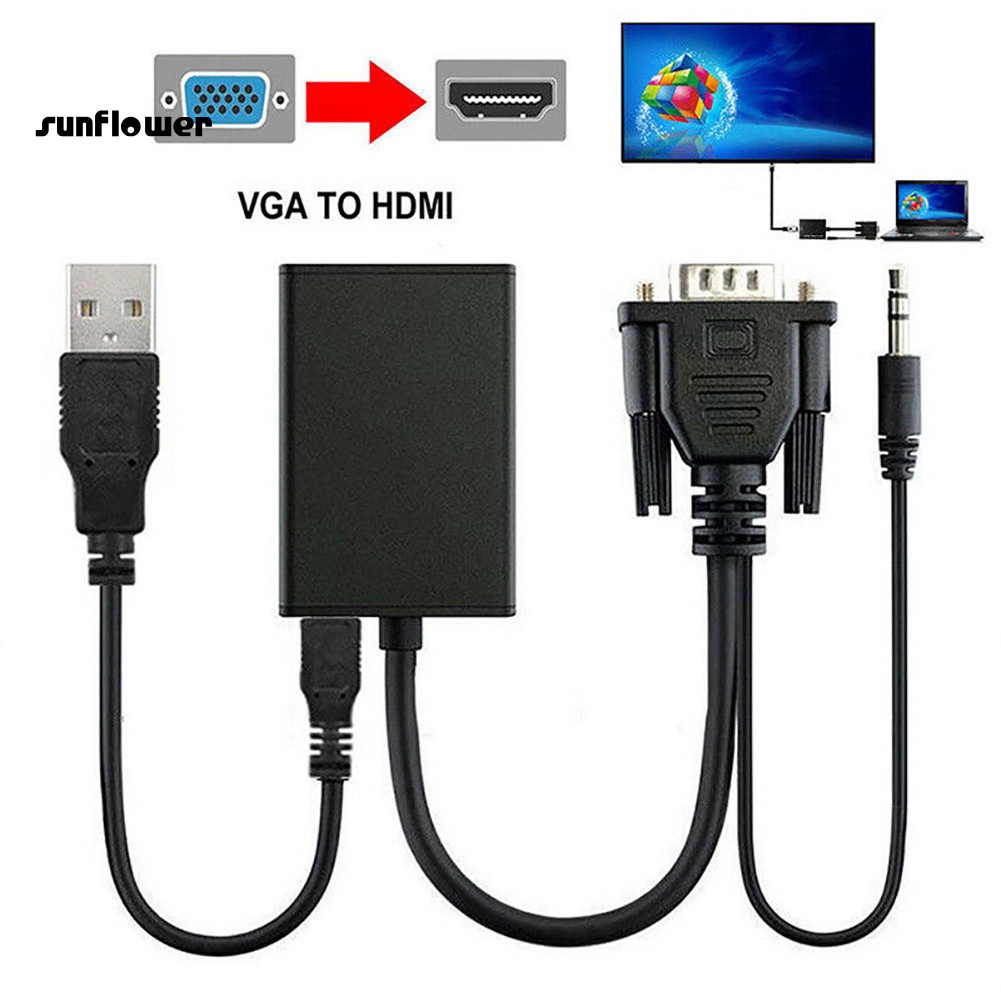 Bộ chuyển VGA to HDMI (sắt), bộ chuyển vga ra hdmi sắt chất lượng cao