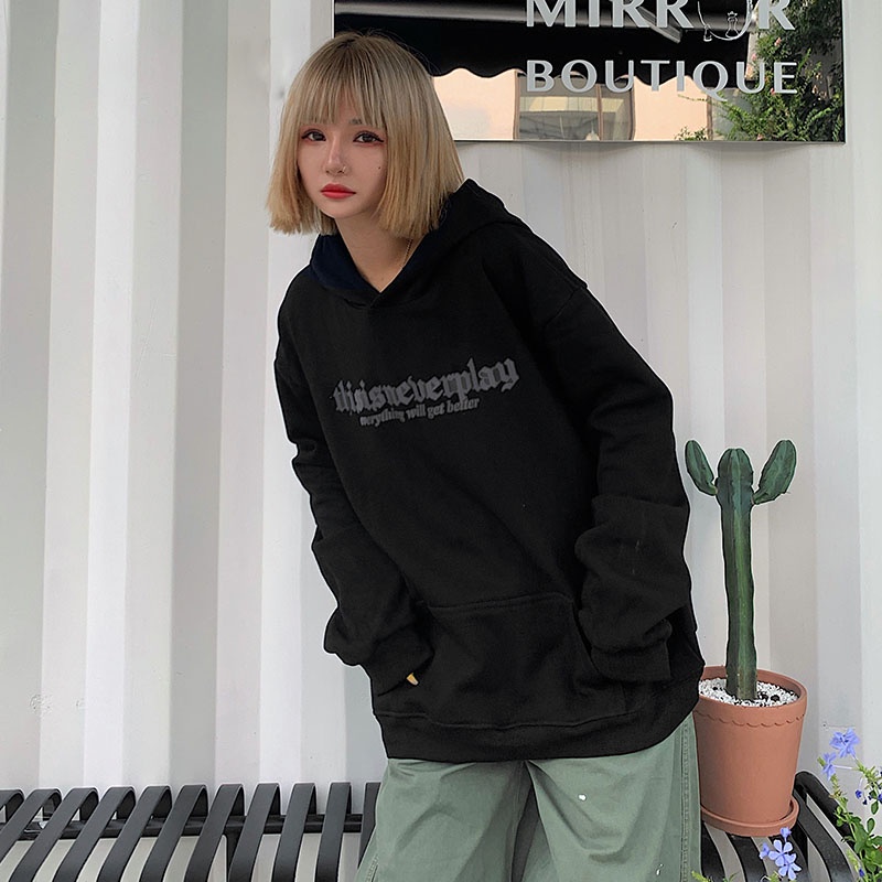 [NY0251] Áo hoodie Nelly nỉ lót lông mềm in hình "Never play" áo nỉ (NELLY) | BigBuy360 - bigbuy360.vn