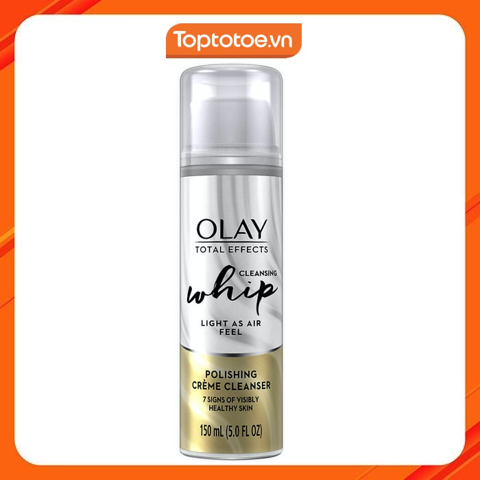 Sữa Rửa Mặt Tạo Bọt Olay Total Effects Cleansing Whip Polishing Cream Cleanser 150ml