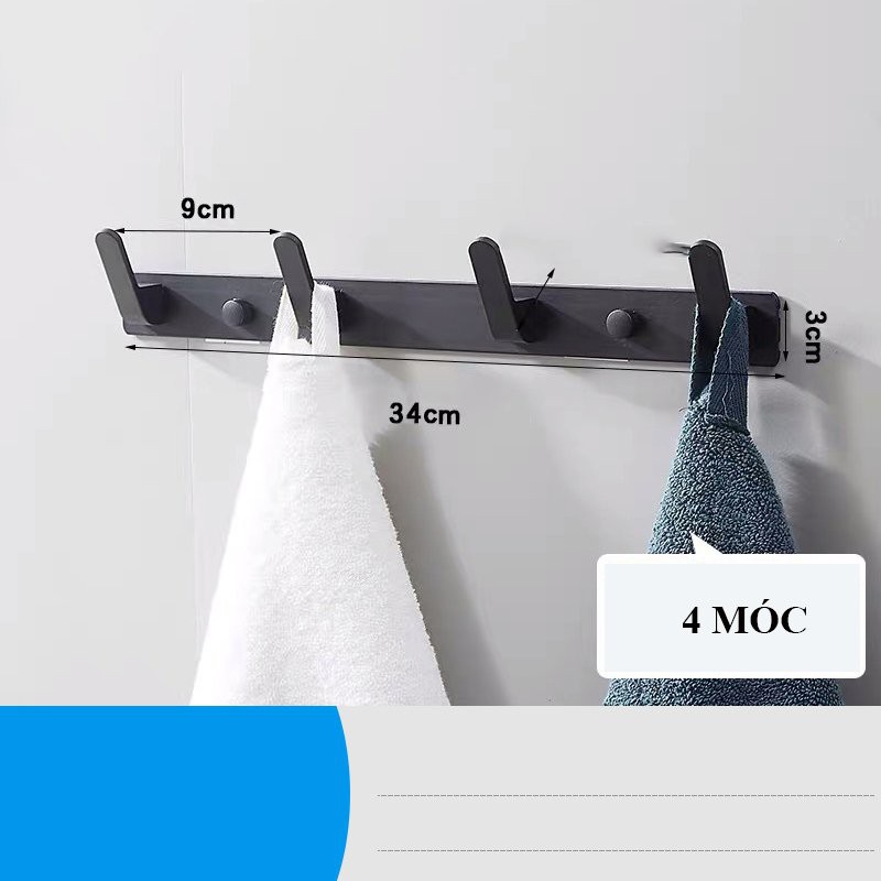 Móc Treo Quần Áo, Móc Treo Đồ Gắn Tường Không Gỉ Đa Năng PAPAA.HOME