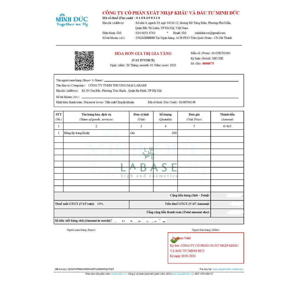 Bông tẩy trang Emily Wattepads Gói 120 miếng