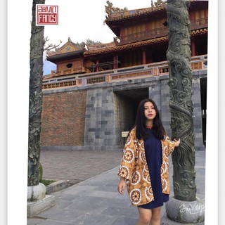 Áo khoác Đối Khâm Gạch Hoa