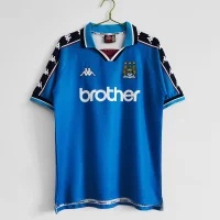 Áo Thun Bóng Đá Phong Cách Retro Manchester City 1997-99 Cao Cấp